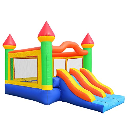 Inflatable HQ Commercial Bounce House Mega Double Slide Climbing Wall 100% PVC Inflatable Only